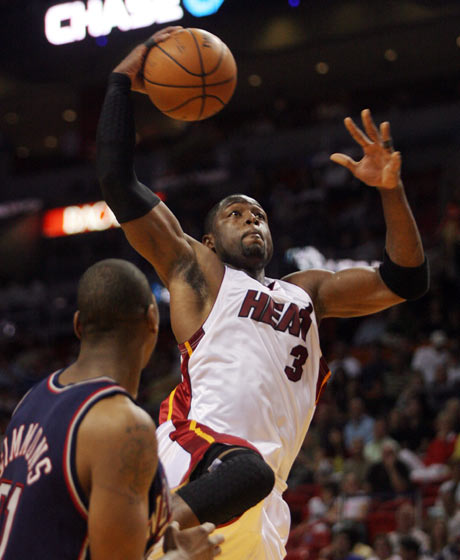 热火力克篮网,韦德独得25分 热火力克篮网,韦德独得25分